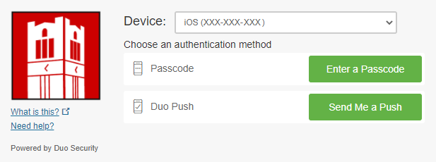 Duo Authentication Prompt