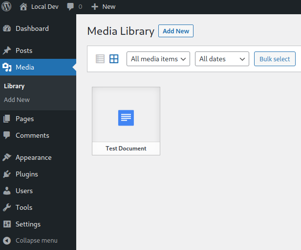 Media Library with Synced Files