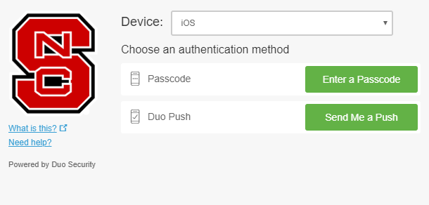 image of the Duo Enrollment and Device Management page