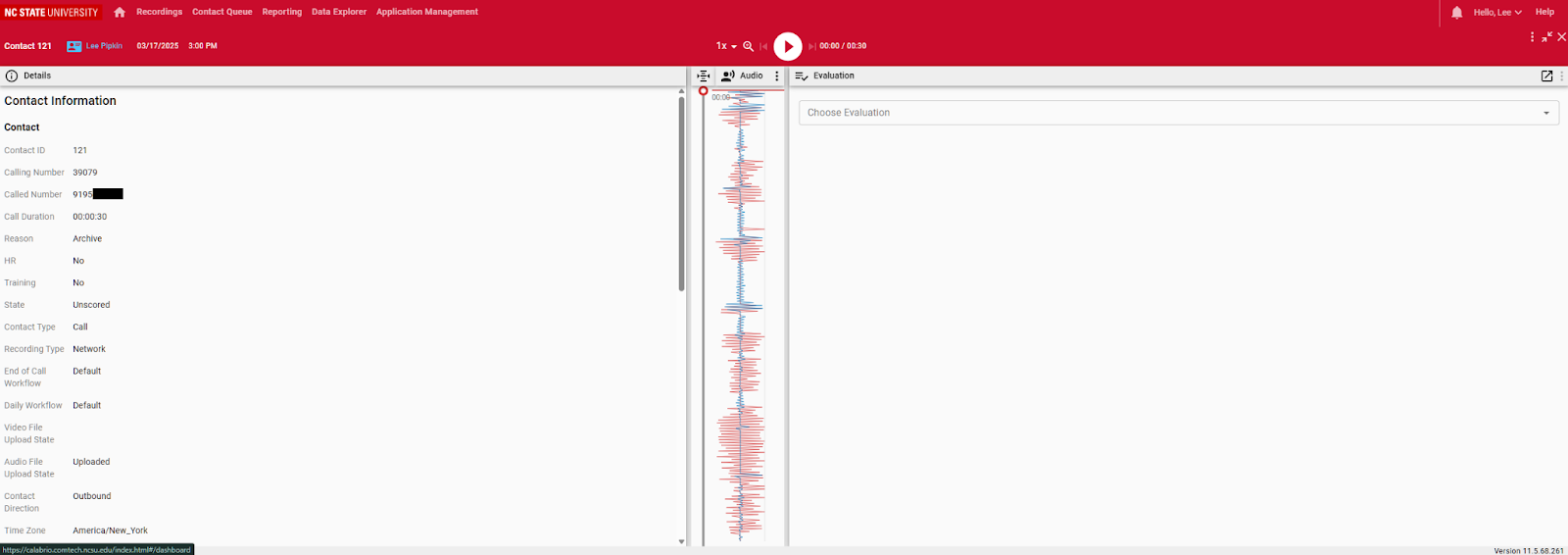 Playback controls in the top center of the webpage