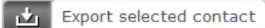 Export Selected Contact button on the button bar
