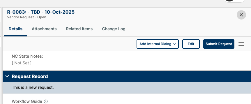 Submit request Submit Request
