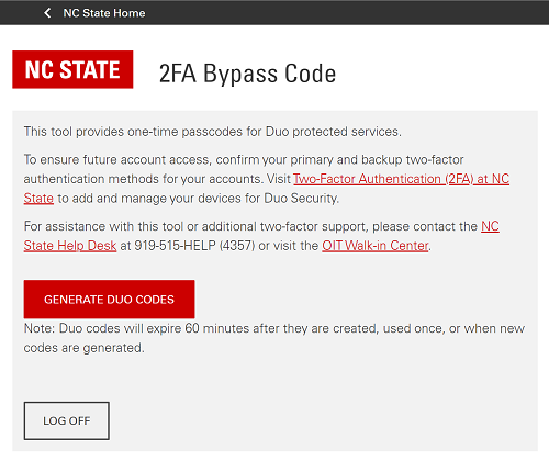 A screenshot of the 2FA Bypass Code tool site