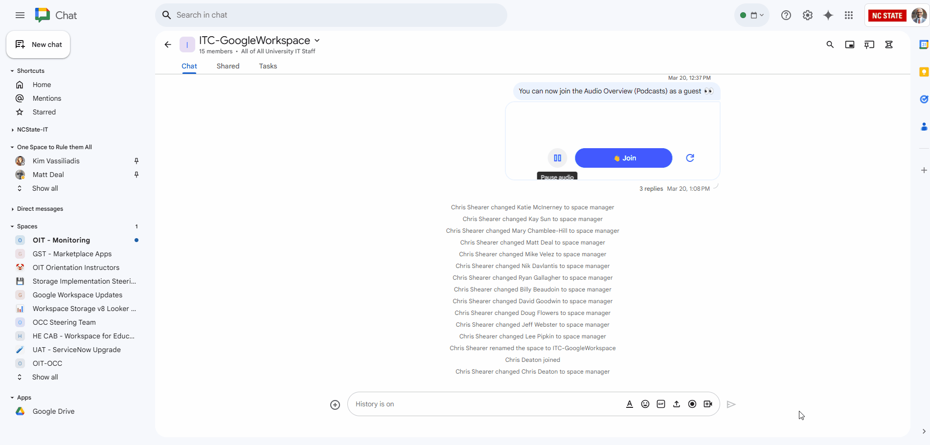 Moving Chat assets Animation of creating sections