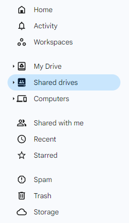 Google Shared Drives