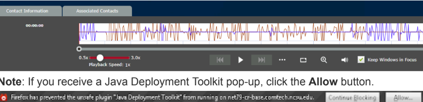 A recording playing in the browser window