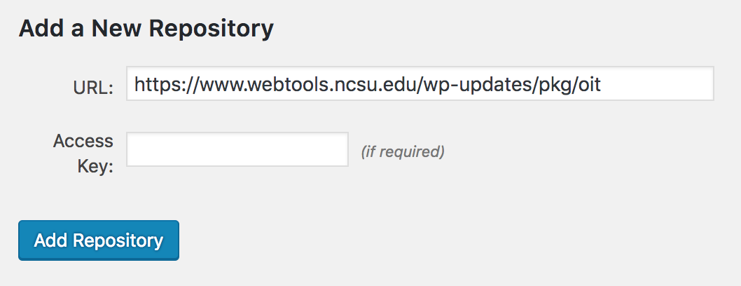 "Add a New Repository" interface in Cthulhu settings, with fields for URL and Access Key.